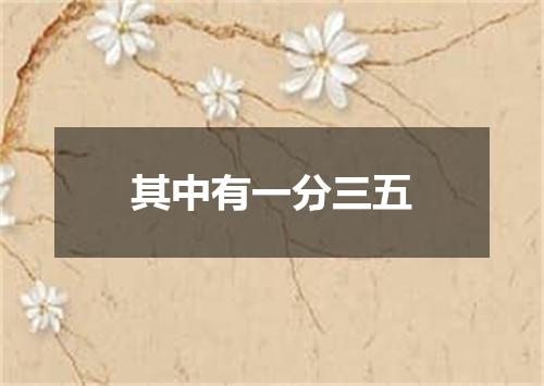 其中有一分三五