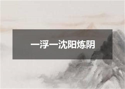 一浮一沈阳炼阴