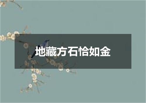 地藏方石恰如金