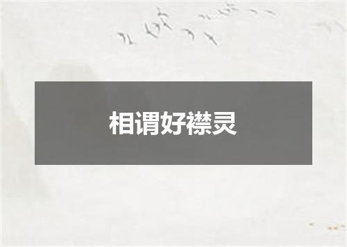 相谓好襟灵