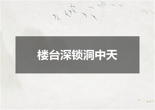 楼台深锁洞中天