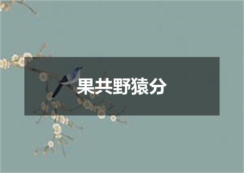果共野猿分