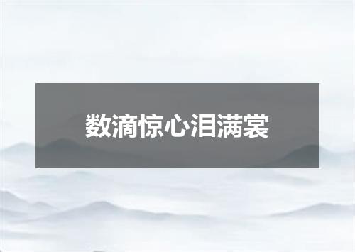 数滴惊心泪满裳