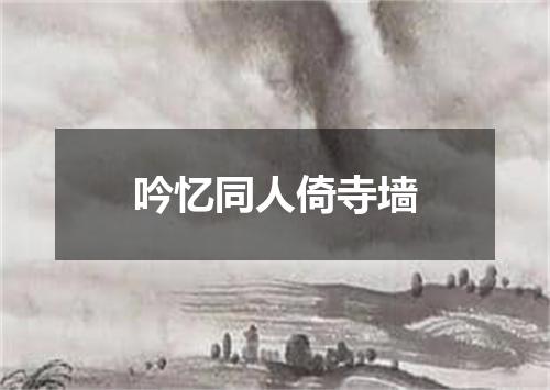 吟忆同人倚寺墙