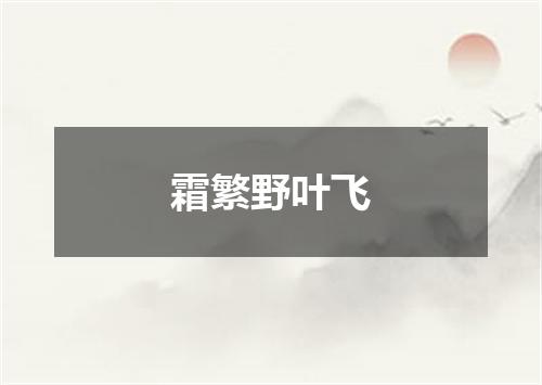 霜繁野叶飞
