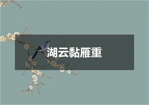 湖云黏雁重