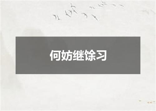 何妨继馀习
