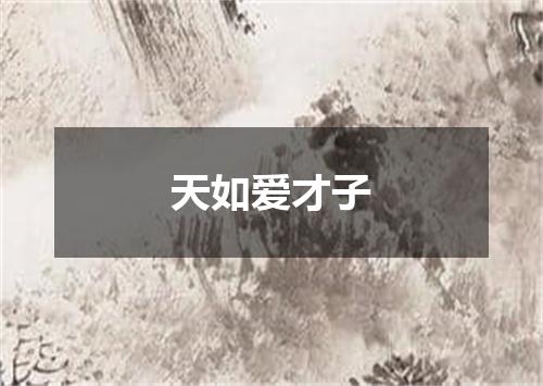 天如爱才子