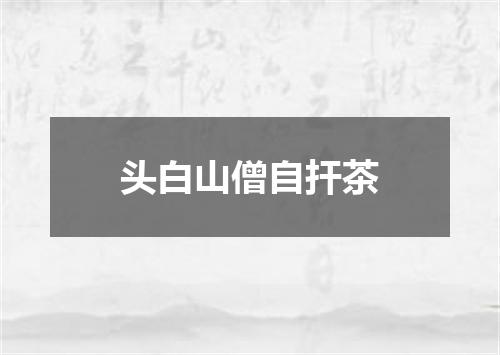 头白山僧自扞茶