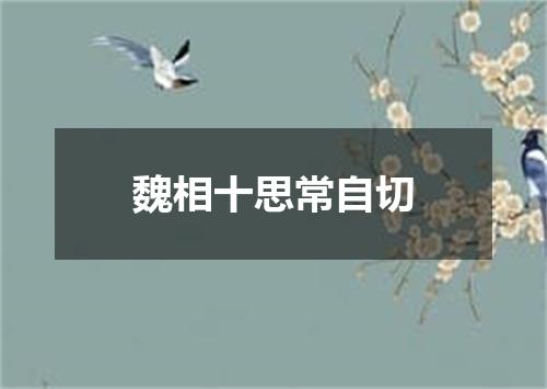 魏相十思常自切