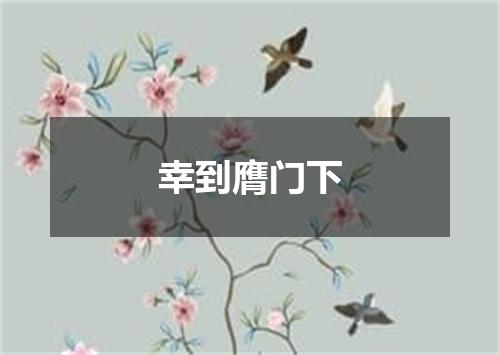幸到膺门下