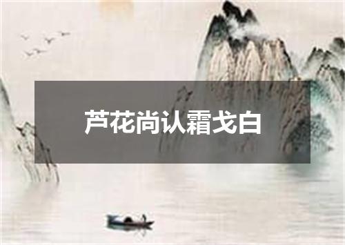 芦花尚认霜戈白