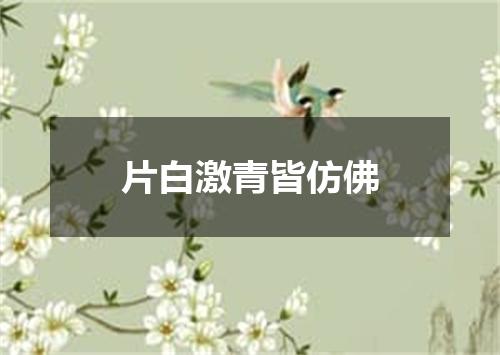 片白激青皆仿佛