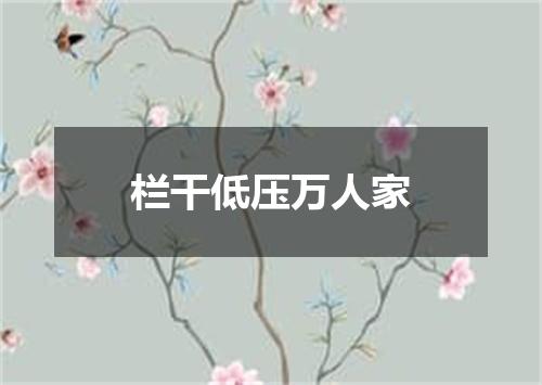 栏干低压万人家
