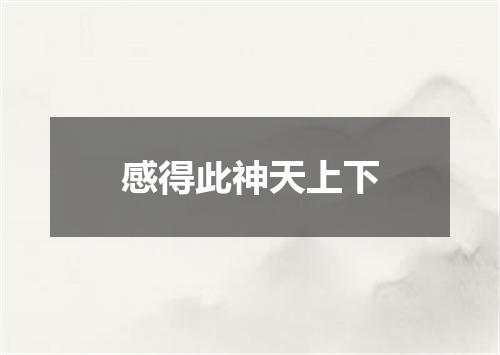 感得此神天上下