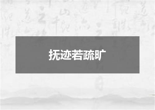 抚迹若疏旷
