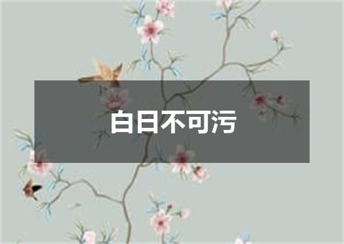白日不可污