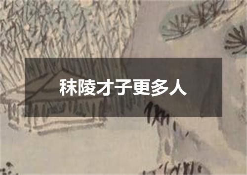 秣陵才子更多人