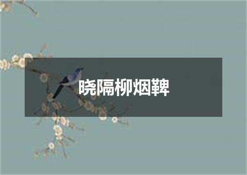 晓隔柳烟鞞