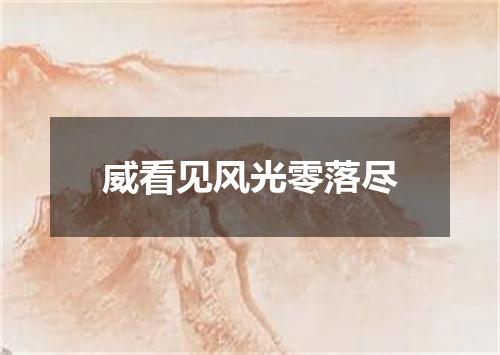 威看见风光零落尽