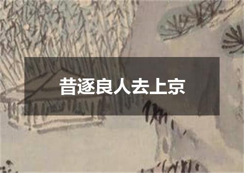 昔逐良人去上京