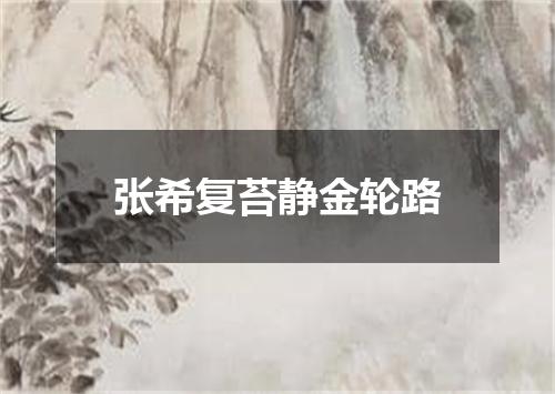张希复苔静金轮路