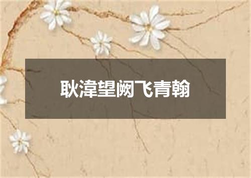 耿湋望阙飞青翰