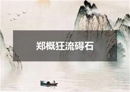 郑概狂流碍石