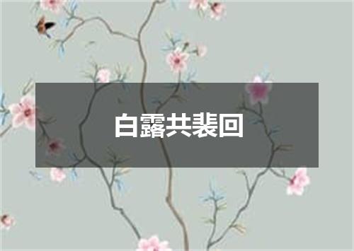 白露共裴回