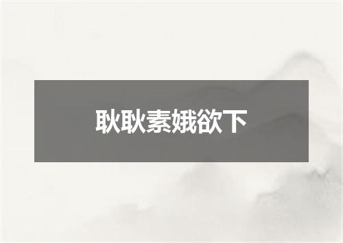 耿耿素娥欲下
