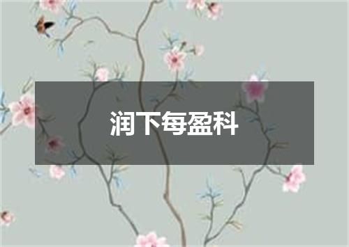 润下每盈科