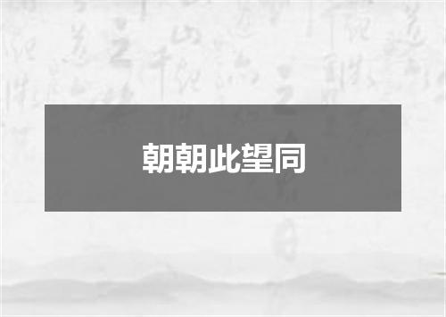 朝朝此望同