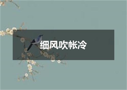 细风吹帐冷