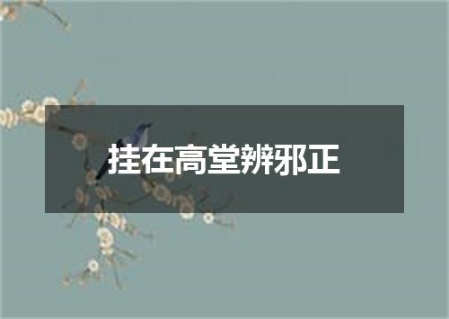 挂在高堂辨邪正