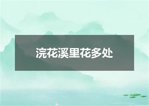 浣花溪里花多处