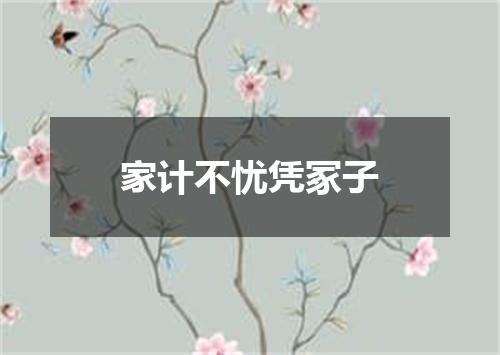 家计不忧凭冢子