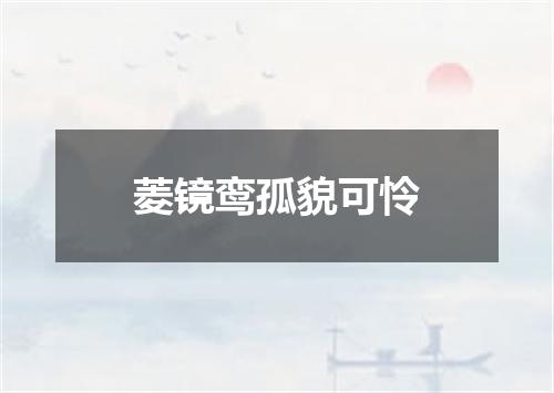 菱镜鸾孤貌可怜
