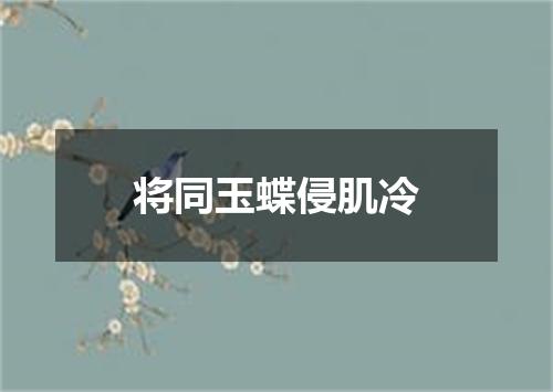 将同玉蝶侵肌冷