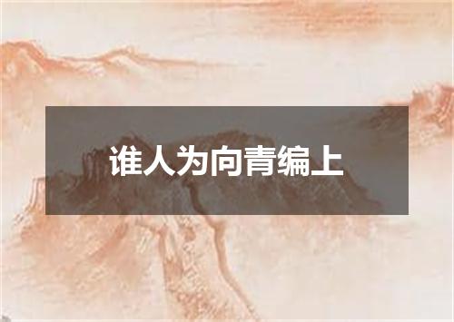 谁人为向青编上