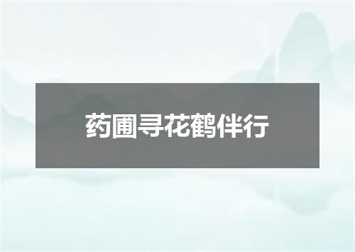 药圃寻花鹤伴行