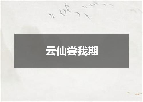 云仙尝我期
