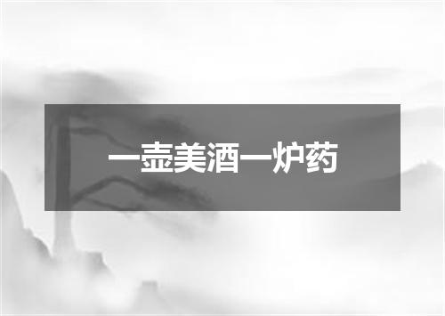一壶美酒一炉药