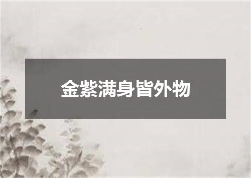 金紫满身皆外物