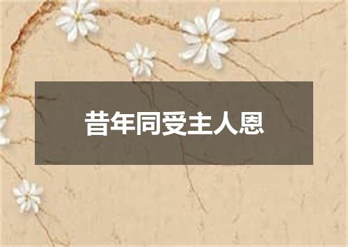 昔年同受主人恩