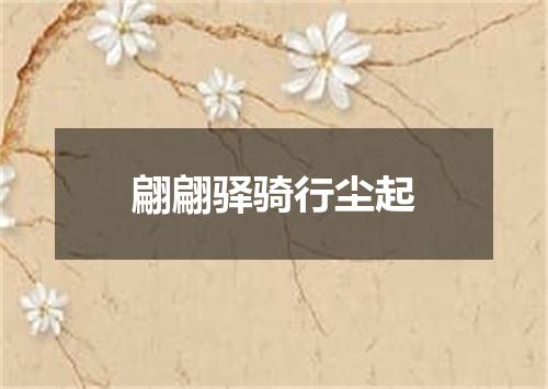 翩翩驿骑行尘起