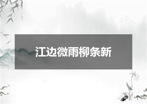 江边微雨柳条新