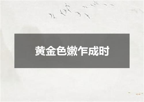 黄金色嫩乍成时