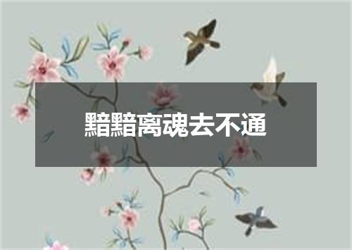 黯黯离魂去不通