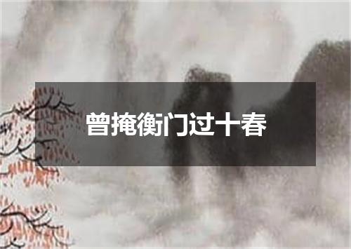 曾掩衡门过十春