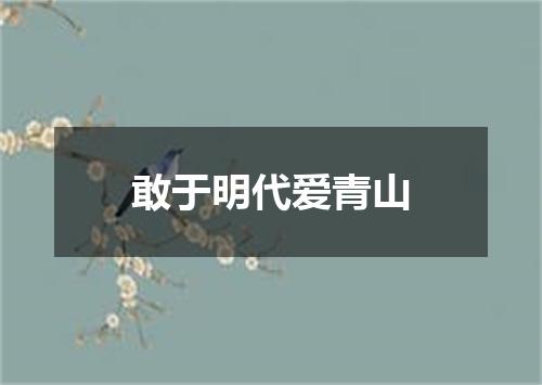 敢于明代爱青山